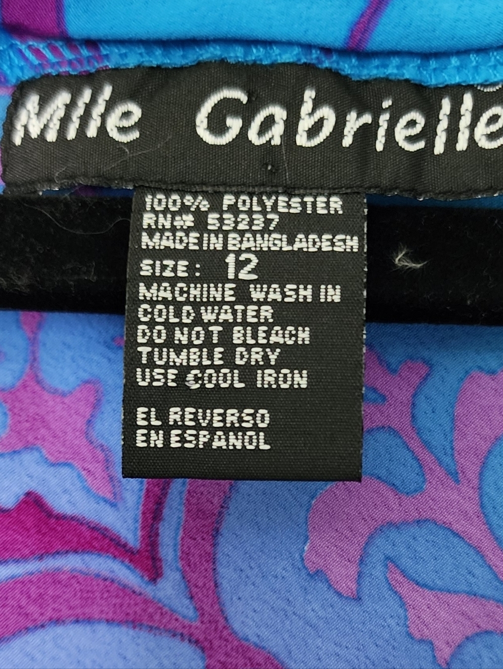 Mlle Gabrielle Blue & Purple Floral Shift Dress - Picture 5 of 5